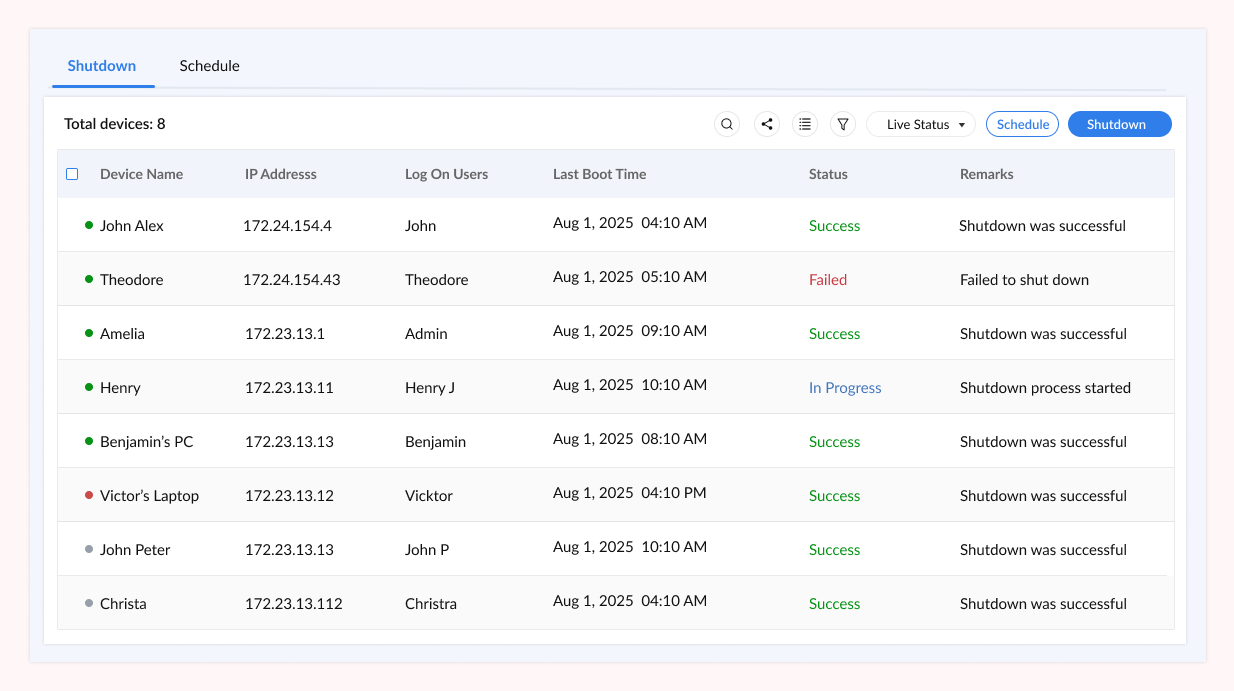 Zecurit Remote Shutdown Tool