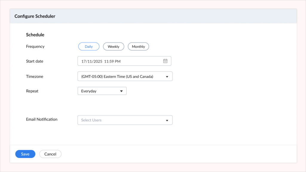 Automate asset scans to effortlessly discover and inventory all IT assets at scheduled times