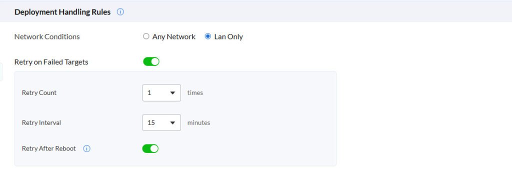 Zecurit deployment scheduling for immediate, timed, or startup script execution