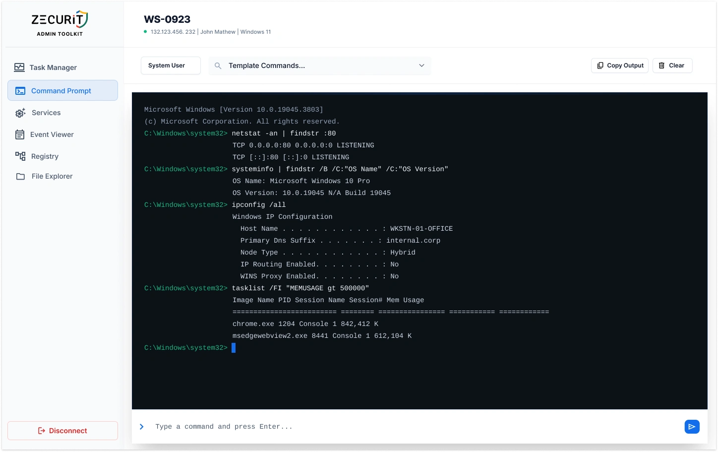 Free Tools - Remote Command Prompt