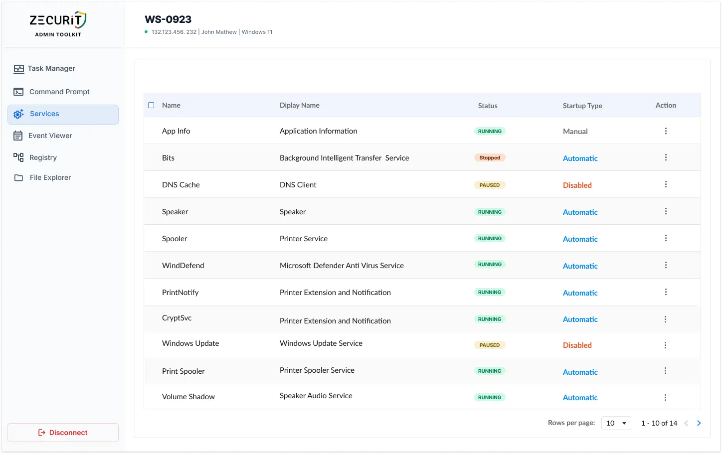 Free Tools - Remote Service Manager